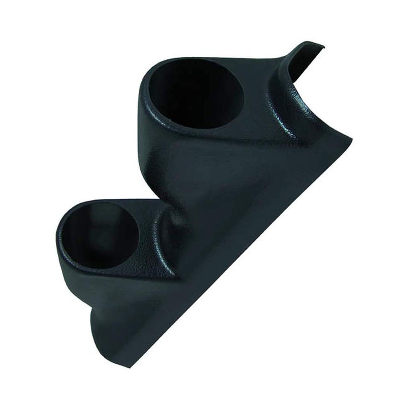 GLOWSHIFT Universal RHD Black Dual Pillar Gauge Pod - Fits Any Make/Model - Right Hand Drive - ABS Plastic - Mounts (2) 2-1/16" (52mm) Gauges to Vehicle's A-Pillar - Image 1